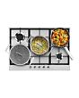 Smeg PX375 73cm Classic Gas Hob, Stainless Steel