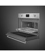 Smeg SO4302M1X 45cm Classic Combi Microwave, Stainless Steel