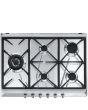 Smeg SRV575GH5 70cm Cucina Gas Hob, Stainless Steel