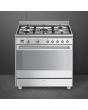 Smeg SUK91MFX9 90cm Concert Dual Fuel Range Cooker, Stainless Steel