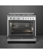 Smeg SUK91MFX9 90cm Concert Dual Fuel Range Cooker, Stainless Steel