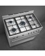 Smeg SUK91MFX9 90cm Concert Dual Fuel Range Cooker, Stainless Steel