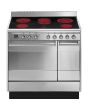 Smeg SUK92CMX9 90cm Concert Electric Range Cooker, Stainless Steel