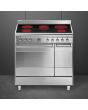 Smeg SUK92CMX9 90cm Concert Electric Range Cooker, Stainless Steel