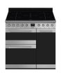 Smeg SY93I-1 90cm Symphony Electric Range Cooker, Eclipse Glass