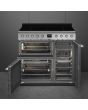 Smeg SY93I-1 90cm Symphony Electric Range Cooker, Eclipse Glass