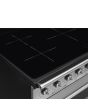 Smeg SY93I-1 90cm Symphony Electric Range Cooker, Eclipse Glass