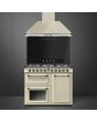 Smeg TR103P 100cm Victoria Dual Fuel Range Cooker, Cream