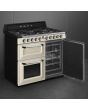 Smeg TR103P 100cm Victoria Dual Fuel Range Cooker, Cream