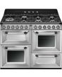 Smeg TR4110X-1 110cm Victoria Dual Fuel Range Cooker, Stainless Steel