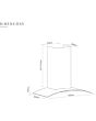 Caple CGC611BK Chimney Hood