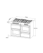 Stoves ST RICH DX S1100DF CB Mmi 110cm Dual Fuel Range Cooker