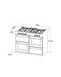 Stoves ST RICH DX S1100DF CB Kte 110cm Dual Fuel Range Cooker