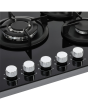 Belling BEL GTG753RI BLK 75cm Gas Through Glass Hob