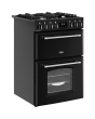 Belling MRA FARMHOUSE 60cm Dual Fuel Cooker with Double Oven - Black