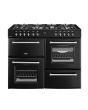 Belling RCA FARMHOUSE 110DF 110cm Dual Fuel Range Cooker - Black