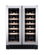 CDA CFWC624SS 60cm Freestanding/Undercounter Double Door Wine Cooler