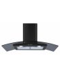 CDA ECP92BL 90cm Curved Glass Extractor