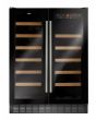 CDA FWC624BL 60cm Freestanding Undercounter Double Door Wine Cooler