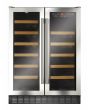 CDA FWC624SS 60cm Freestanding Undercounter Double Door Wine Cooler