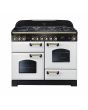 Rangemaster CDL110DFFWH/B 112940 Classic Dl 110 Df White Brass