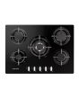Rangemaster RMB70HPNGFGL/ 70cm 5 Burner Gas Hob Black Glass