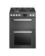 Tesla TMRDF60B Level 3 60cm Dual Fuel Mini Range Cooker - Black