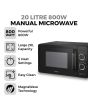 Tower T24042BLK 20L 800W Manual Microwave - Black