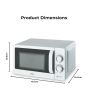 Tower T24042WHT 20L 800W Manual Microwave - White
