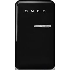 Smeg FAB10LBL6 Retro Mini Fridge Left Hand Hinge - Black