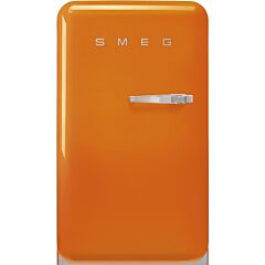 Smeg FAB10LOR6 Retro Mini Fridge Left Hand Hinge - Orange