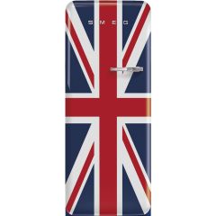 Smeg FAB28LDUJ5 60cm 50s Style Left Hand Hinge Fridge with Icebox, Union Jack