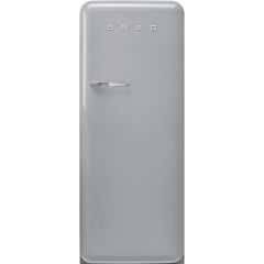 Smeg FAB28RSV5UK Retro Tall Fridge with Ice Box - Silver