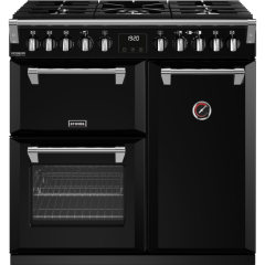 Stoves Richmond Deluxe ST DX RICH D900DF BK 90cm Dual Fuel Range Cooker