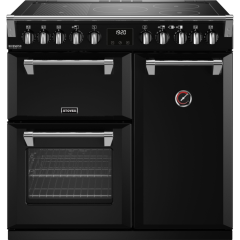 Stoves Richmond Deluxe ST DX RICH D900Ei RTY BK 90cm Electric Induction (Rotary Control) Range Cooker