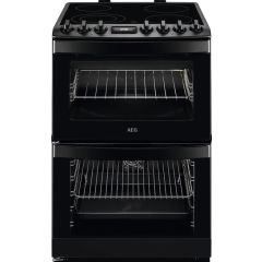 AEG CCB6741MCB 6000 SteamBake Ceramic Electric Cooker with Double Oven