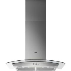 AEG DTX3840M 80cm Stainless Steel Curved Glass Chimney Hood