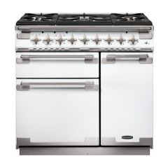 Rangemaster ELS90DFFWH/ 90cm Dual Fuel Range Cooker