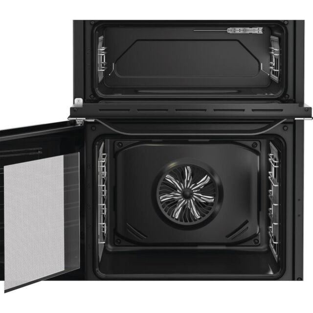 Hotpoint HDE6IDC2SA 60cm Freestanding Electric Double Cooker with Induction Hob