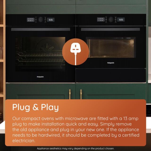 Hotpoint HMD44MXUK Built-In Microwave Oven and Grill - Stainless Steel