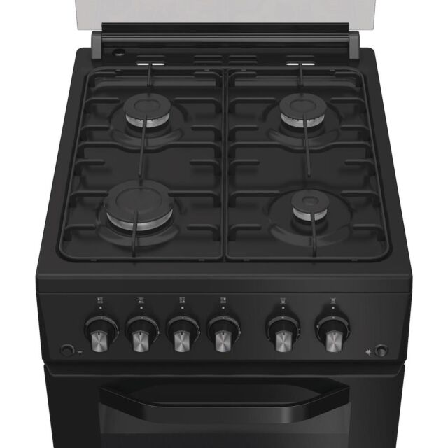 Hotpoint HDG5GCB Freestanding 50cm Gas Double Cooker - Black
