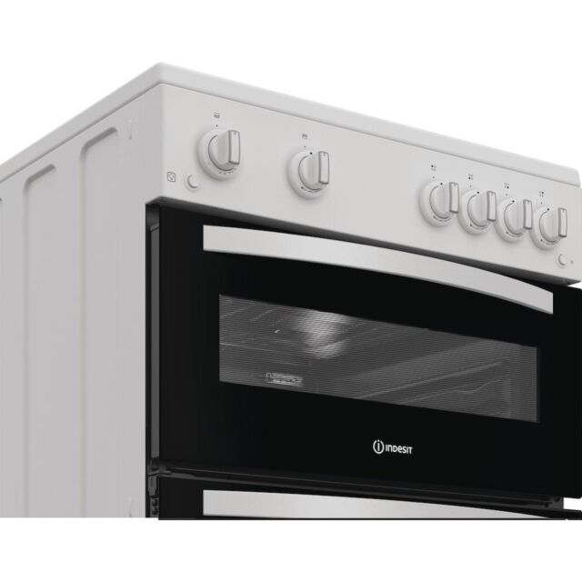 Indesit ITG6GW 60cm Gas Twin Cooker - White