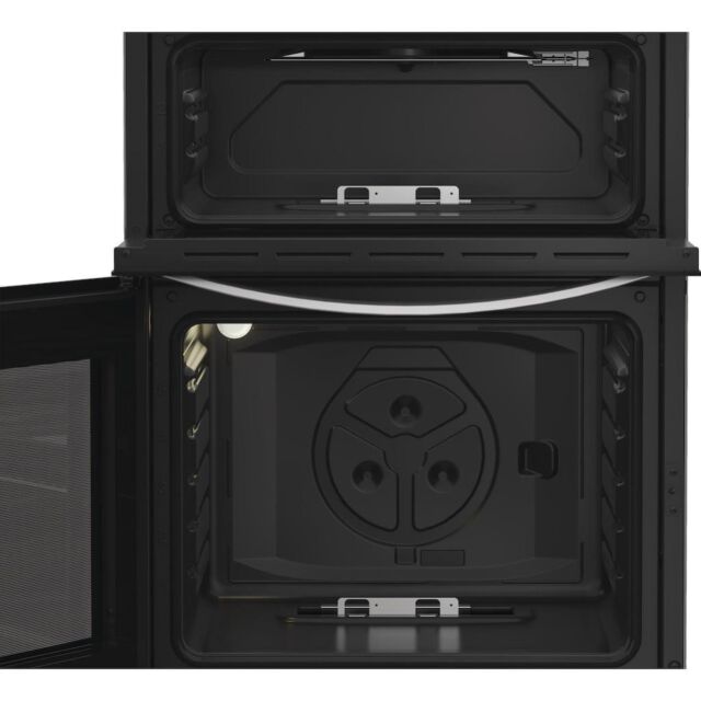 Indesit IDG6GS 60cm Gas Double Cooker - Silver