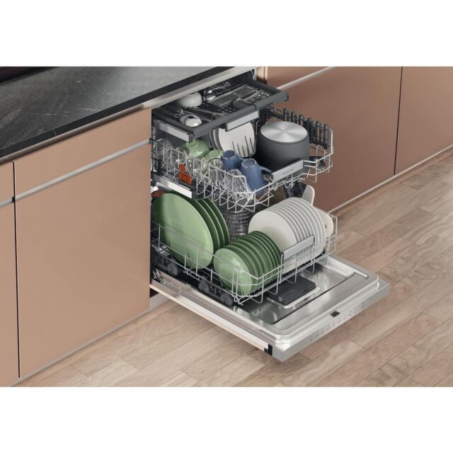Hotpoint H5PC15M6UK 60cm Semi-Integrated Dishwasher - Stainless Steel