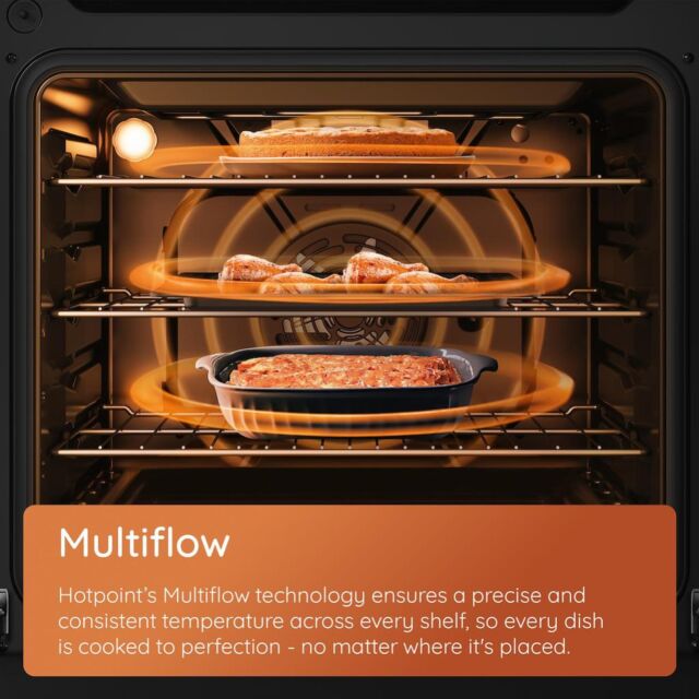 Hotpoint HDE6IDC2B1 Double Oven Electric Cooker with Induction Hob - Black