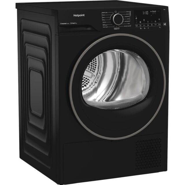 Hotpoint CHD94MBBSUK Fabric Care 9kg Heat Pump Tumble Dryer with HomeWhiz