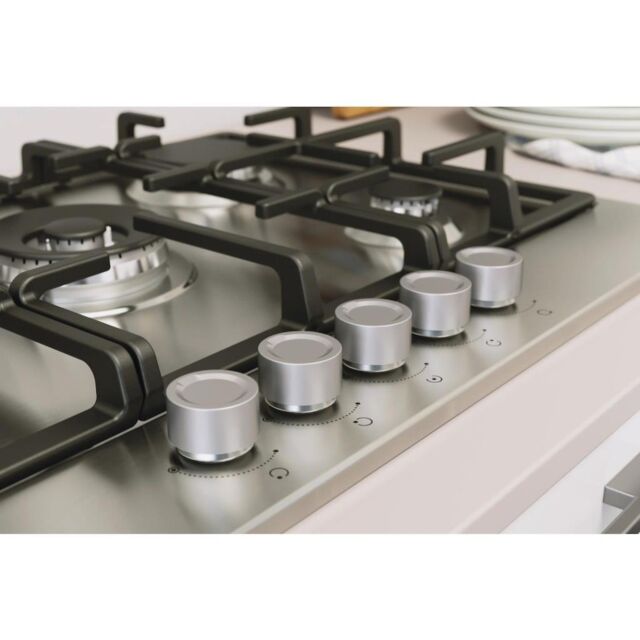 Indesit THP 751 W/IX/I 1 5-Burner Gas Hob