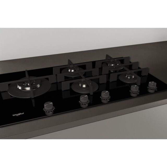Whirlpool GOWL 958/NB W Collection Gas Hob 5 Burners 90cm - Black