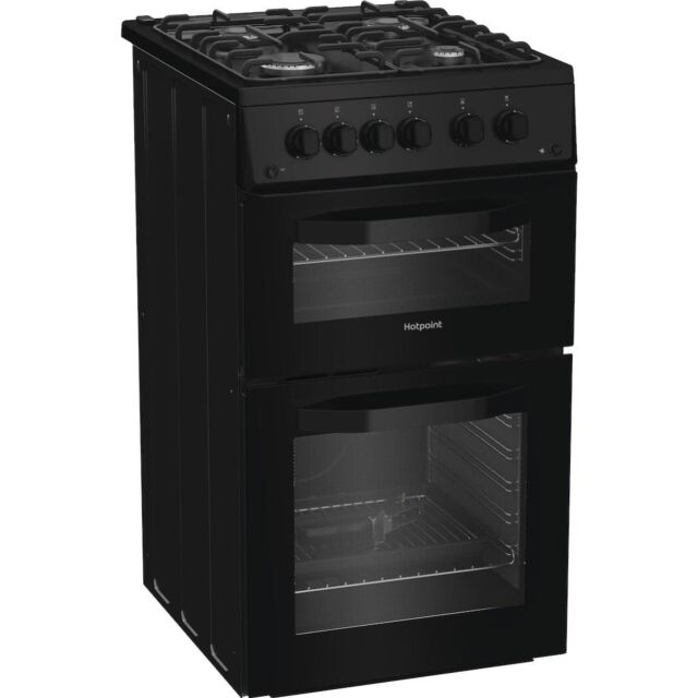 Hotpoint Hotpoint HTG5GCB Freestanding 50cm Gas Cooker - Black