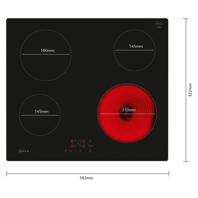 Neff T16NBE1L, Electric hob